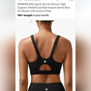 High Support Sports Bra for Women - Black.  W-30